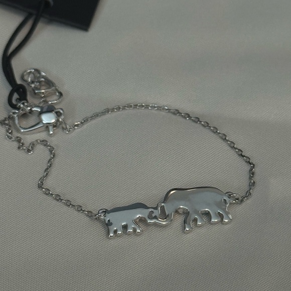 NWT Kate Spade Mama Baby Elephant Bracelet Silver and Blue NEW - Picture 8 of 9